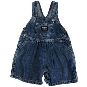 Vintage Oshkosh B’Gosh Overalls Shorts Blue Denim Vestbak Size Medium-250